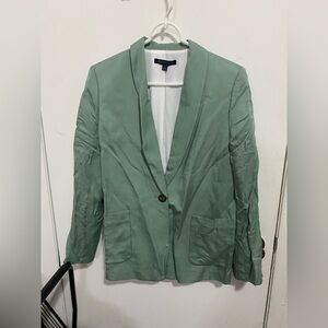 Brooks Brothers Sage Green Single-Button Blazer